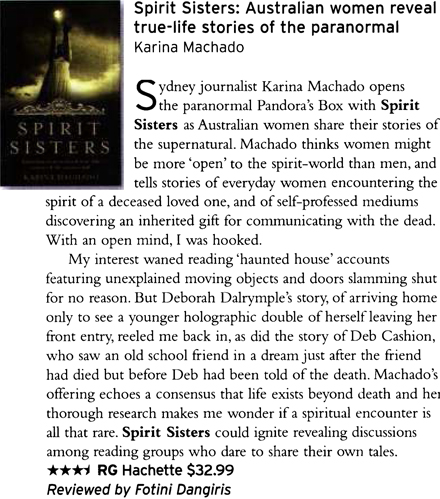 Spirit Sisters review in Good Reading